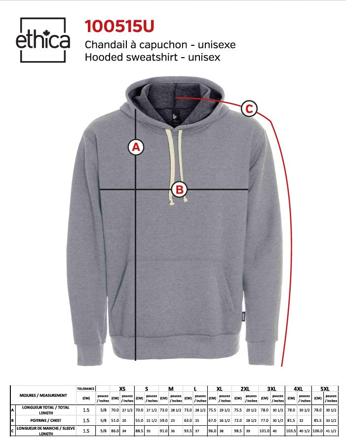 Molleton à capuche – Unisexe