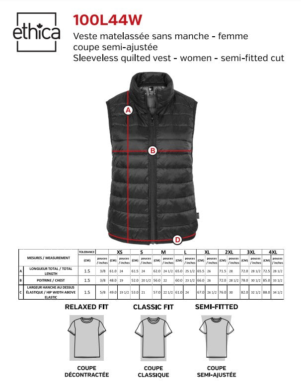 Veste matelassée sans manche – Femme