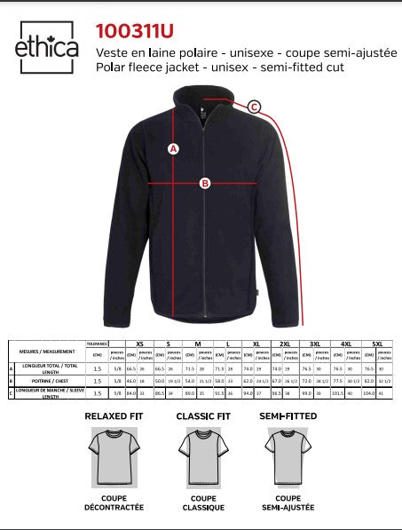 Veste manches longues – Unisexe